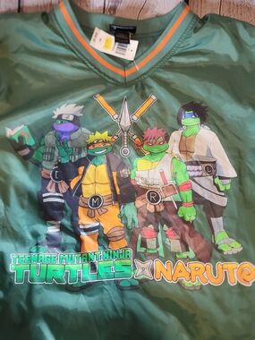 Boxlunch Green Teenage Mutant Ninja Turtles x Naruto Graphic Pullover Jacket